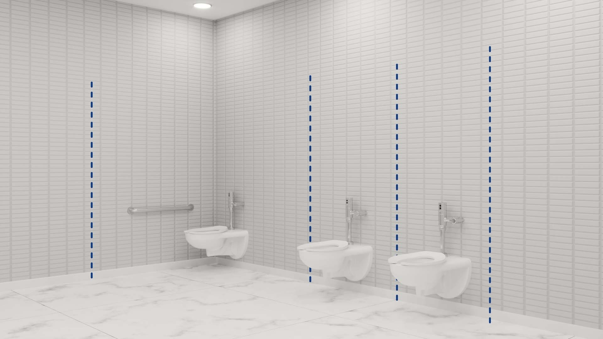 installation animation for bathroom partition