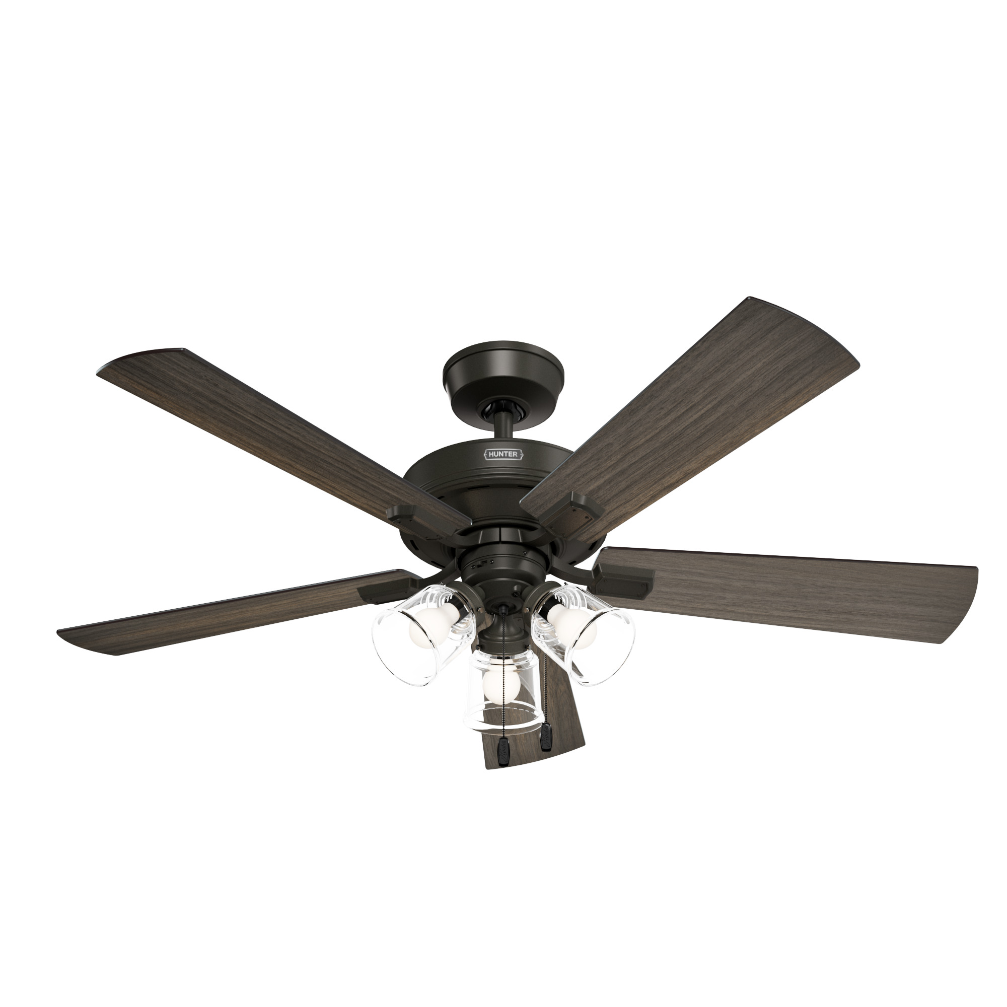 3D renders of ceiling fans and light fixtures