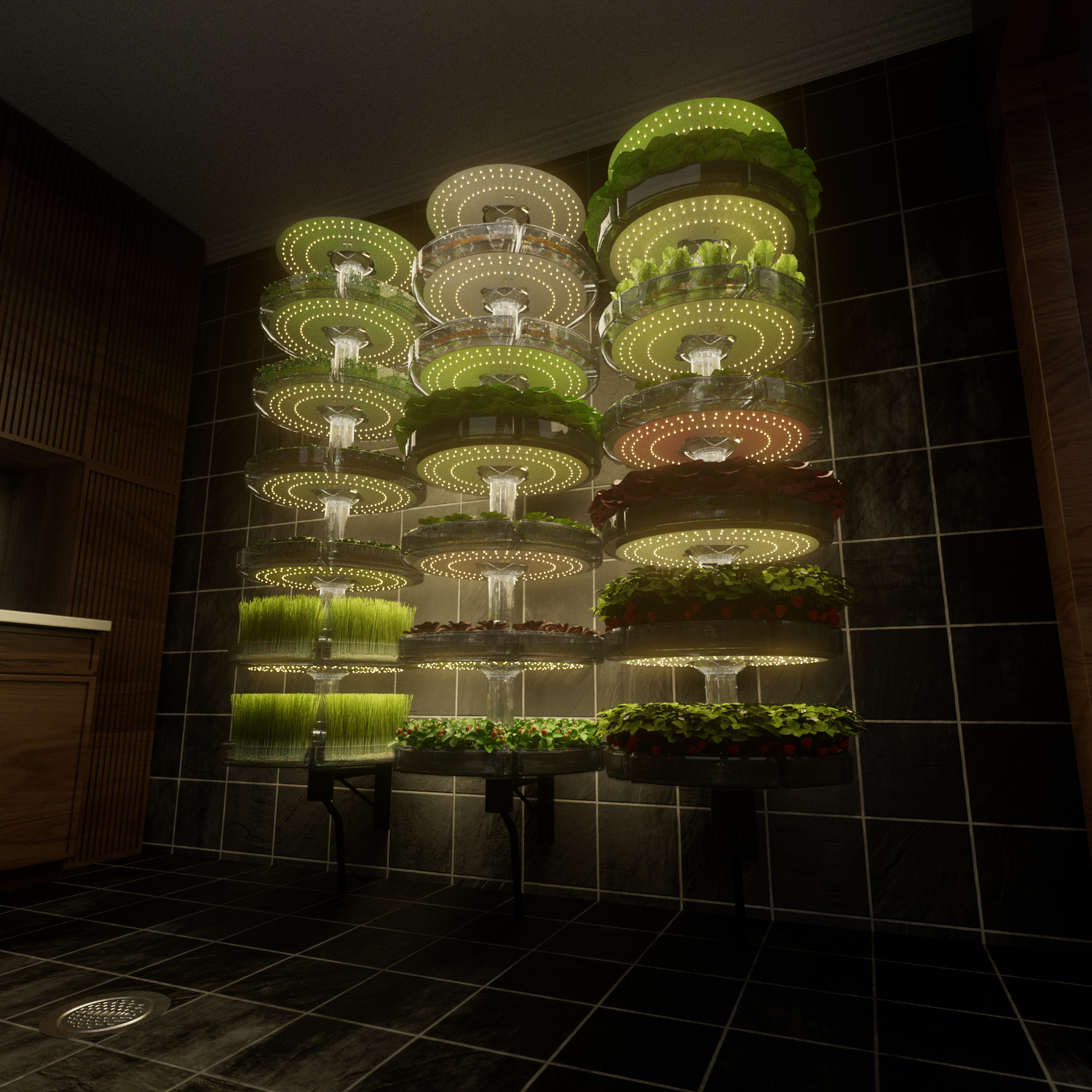 3D product renders of indoor garden