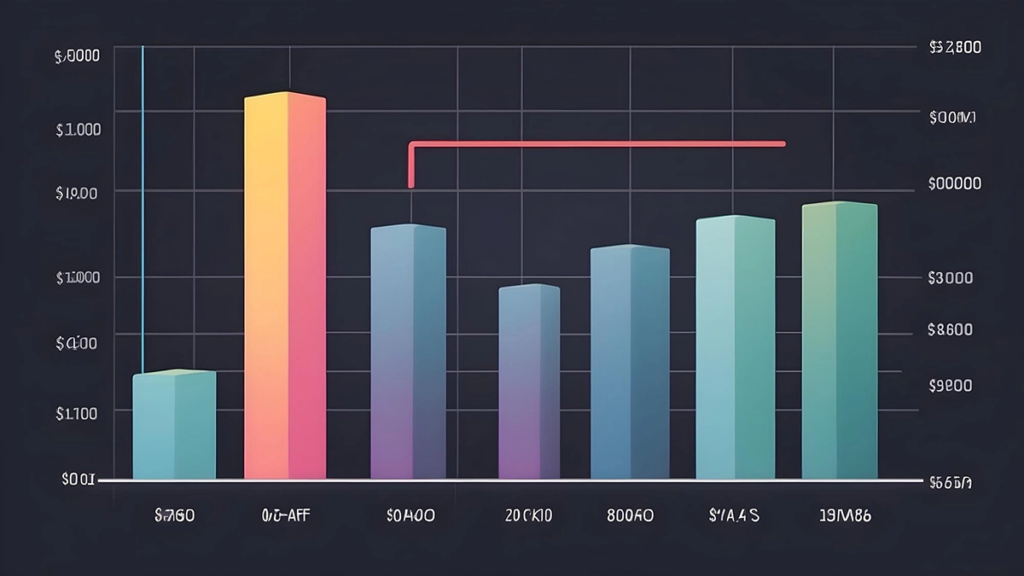 Bar chart comparing financial performance categories, illustrating best data visualization examples through structured column analysis and highlighted benchmarks.