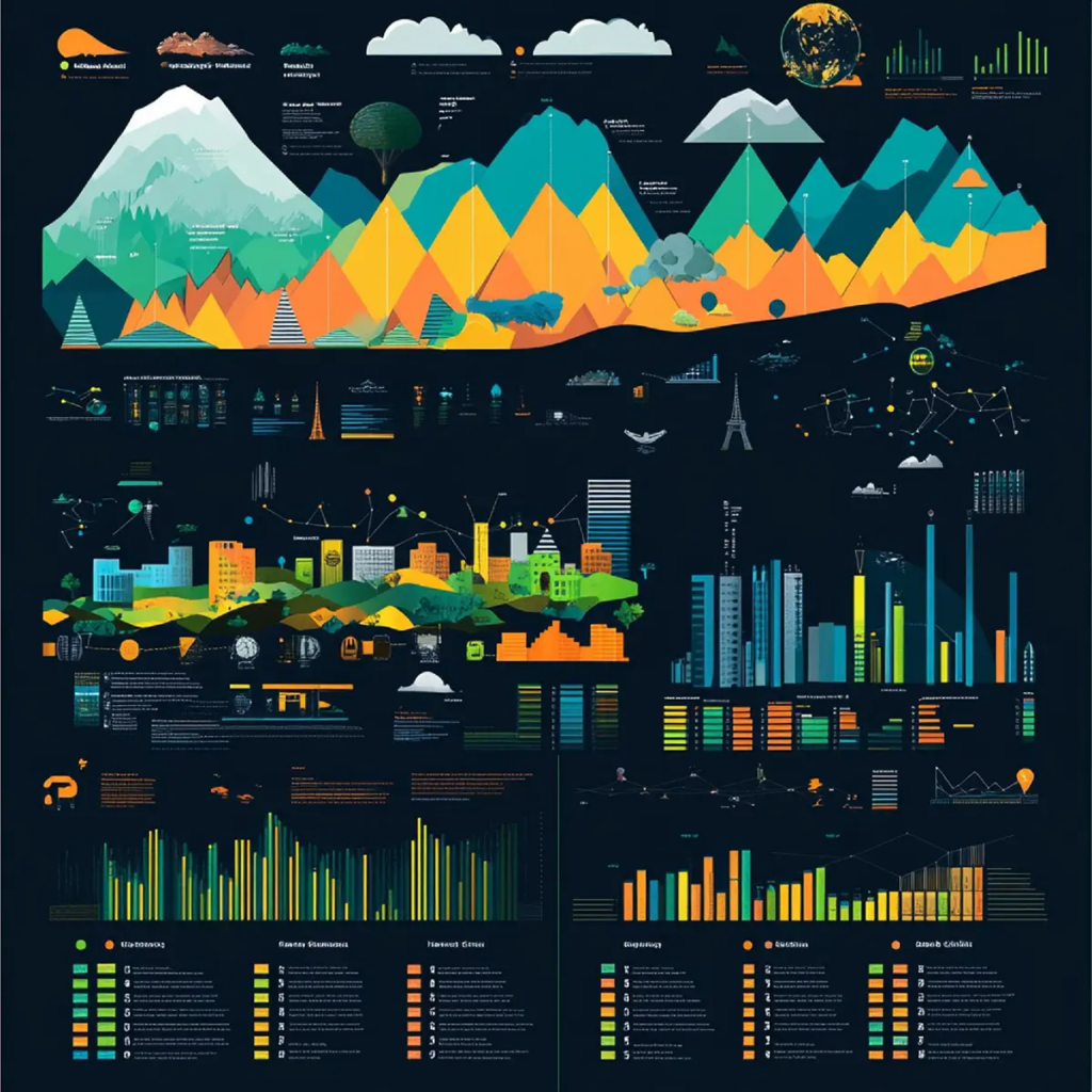 Gradient heat map illustrating data concentration and distribution patterns as part of the best data visualization examples for technical industries
